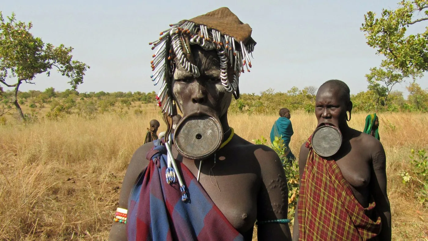 Mursi people in Omo Valley